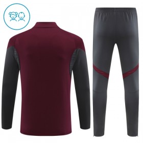 Barn Arsenal Trainings Sweatshirt Kvarts-Dragkedja 2025-26 Röd