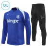 Barn Chelsea Trainings Sweatshirt Kvarts-Dragkedja 2025-26 Blå Barn Chelsea Trainings Sweatshirt Kvarts-Dragkedja 2025-26 Blå