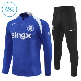 Barn Chelsea Trainings Sweatshirt Kvarts-Dragkedja 2025-26 Blå