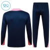 Barn FC Barcelona Trainings Sweatshirt Kvarts-Dragkedja 2025-26 Blå