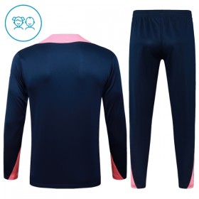 Barn FC Barcelona Trainings Sweatshirt Kvarts-Dragkedja 2025-26 Blå
