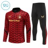 Barn Feyenoord Rotterdam Trainings Sweatshirt Kvarts-Dragkedja 2025-26 Röd