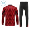Barn Feyenoord Rotterdam Trainings Sweatshirt Kvarts-Dragkedja 2025-26 Röd