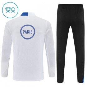 Barn Paris Saint-Germain Trainings Sweatshirt Kvarts-Dragkedja 2025-26 Vit