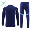 Barn Real Madrid Trainings Sweatshirt Kvarts-Dragkedja 2025-26 Navy