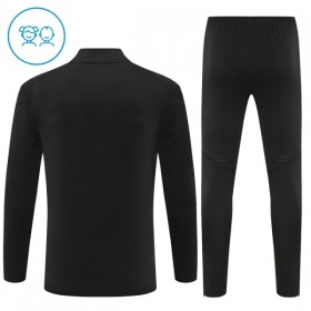 Barn Real Madrid Trainings Sweatshirt Kvarts-Dragkedja 2025-26 Svart