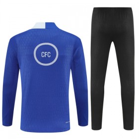 Chelsea Trainings Sweatshirt Kvarts-Dragkedja 2025-26 Blå