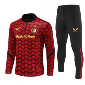 Feyenoord Rotterdam Trainings Sweatshirt Kvarts-Dragkedja 2025-26 Röd