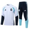 Argentina Trainings Sweatshirt Kvarts-Dragkedja 2026-27 Vit