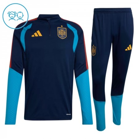 Barn Spanien Trainings Sweatshirt Kvarts-Dragkedja 2026-27 Navy