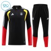 Barn Tyskland Trainings Sweatshirt Kvarts-Dragkedja 2026-27 Svart