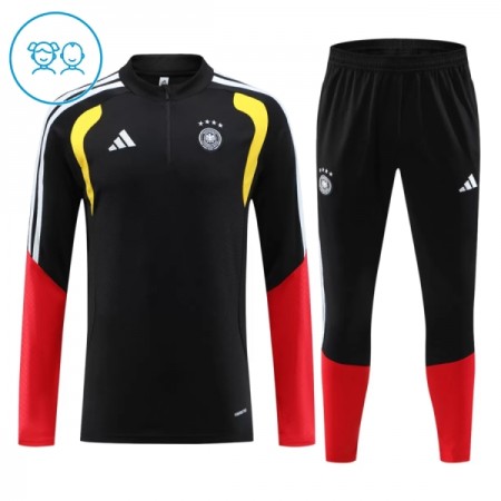 Barn Tyskland Trainings Sweatshirt Kvarts-Dragkedja 2026-27 Svart