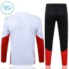 Barn Tyskland Trainings Sweatshirt Kvarts-Dragkedja 2026-27 Vit