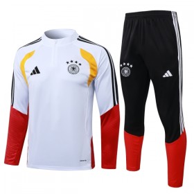Tyskland Trainings Sweatshirt Kvarts-Dragkedja 2026-27 Vit