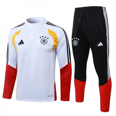 Tyskland Trainings Sweatshirt Kvarts-Dragkedja 2026-27 Vit