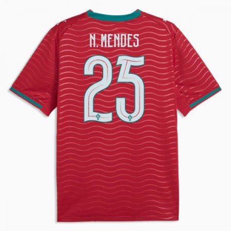 Portugal Nuno Mendes 25 Matchtröjor Hemma Fotbollströja VM 2026 Portugal Nuno Mendes 25 Matchtröjor Hemma Fotbollströja VM 2026