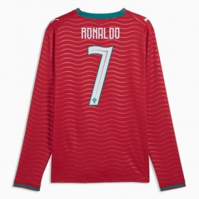 Portugal Ronaldo 7 Matchtröjor Hemma Fotbollströja VM 2026 Långärmad
