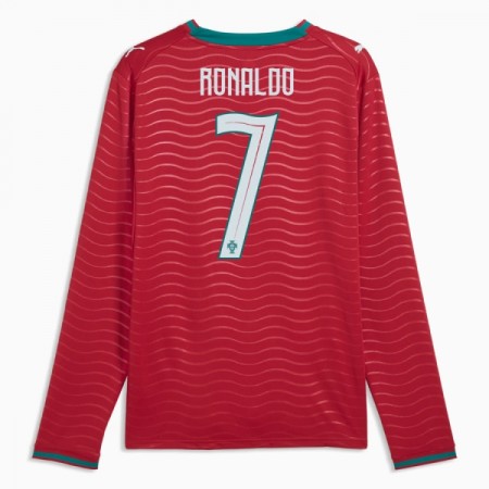 Portugal Ronaldo 7 Matchtröjor Hemma Fotbollströja VM 2026 Långärmad