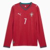 Portugal Ronaldo 7 Matchtröjor Hemma Fotbollströja VM 2026 Långärmad