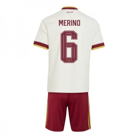 Spanien Merino 6 Matchtröjor Barn Borta Fotbollströja VM 2026