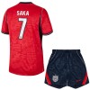 England Saka 7 Matchtröjor Barn Borta Fotbollströja VM 2026 England Saka 7 Matchtröjor Barn Borta Fotbollströja VM 2026