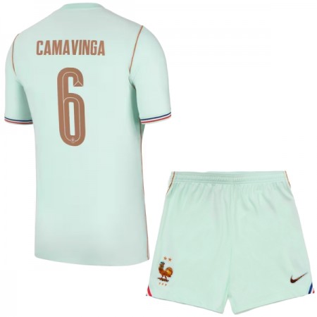 Frankrike Camavinga 6 Matchtröjor Barn Borta Fotbollströja VM 2026 Frankrike Camavinga 6 Matchtröjor Barn Borta Fotbollströja VM 2026