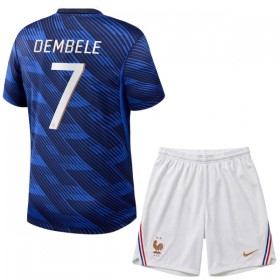 Frankrike O. Dembele 7 Matchtröjor Barn Hemma Fotbollströja VM 2026