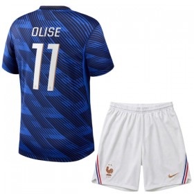 Frankrike Olise 11 Matchtröjor Barn Hemma Fotbollströja VM 2026