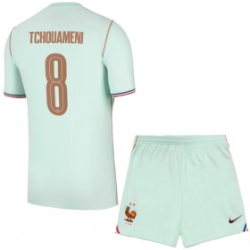 Frankrike Tchouameni 8 Matchtröjor Barn Borta Fotbollströja VM 2026