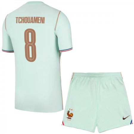Frankrike Tchouameni 8 Matchtröjor Barn Borta Fotbollströja VM 2026 Frankrike Tchouameni 8 Matchtröjor Barn Borta Fotbollströja VM 2026