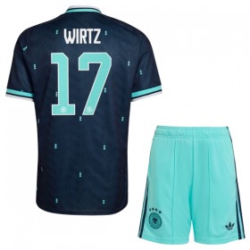 Tyskland Wirtz 17 Matchtröjor Barn Borta Fotbollströja VM 2026