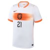 Nederländerna F. De Jong 21 Matchtröjor Barn Borta Fotbollströja VM 2026