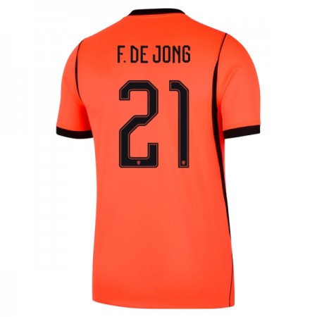 Nederländerna F. De Jong 21 Matchtröjor Hemma Fotbollströja VM 2026
