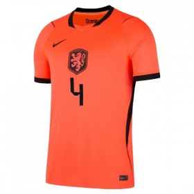 Nederländerna Virgil 4 Matchtröjor Barn Hemma Fotbollströja VM 2026