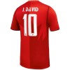 Kanada J. David 10 Matchtröjor Hemma Fotbollströja VM 2026 Kanada J. David 10 Matchtröjor Hemma Fotbollströja VM 2026
