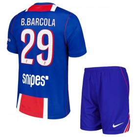 Paris Saint-Germain Bradley Barcola 29 Matchtröjor Barn Hemma Fotbollströja 2026-27