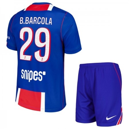 Paris Saint-Germain Bradley Barcola 29 Matchtröjor Barn Hemma Fotbollströja 2026-27
