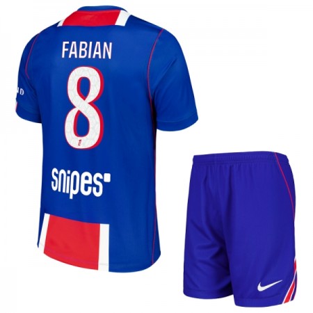 Paris Saint-Germain Fabian 8 Matchtröjor Barn Hemma Fotbollströja 2026-27 Paris Saint-Germain Fabian 8 Matchtröjor Barn Hemma Fotbollströja 2026-27