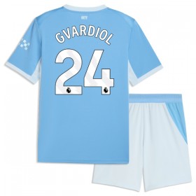 Manchester City Gvardiol 24 Matchtröjor Barn Hemma Fotbollströja 2026-27