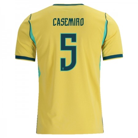 Brasilien Casemiro 5 Matchtröjor Hemma Fotbollströja VM 2026