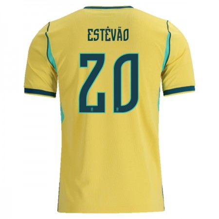 Brasilien Estevao 20 Matchtröjor Hemma Fotbollströja VM 2026