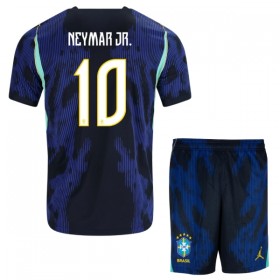 Brasilien Neymar JR 10 Matchtröjor Barn Borta Fotbollströja VM 2026
