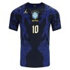 Brasilien Neymar JR 10 Matchtröjor Barn Borta Fotbollströja VM 2026