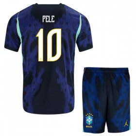 Brasilien Pele 10 Matchtröjor Barn Borta Fotbollströja VM 2026
