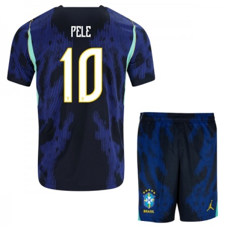 Brasilien Pele 10 Matchtröjor Barn Borta Fotbollströja VM 2026
