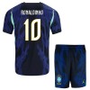 Brasilien Ronaldinho 10 Matchtröjor Barn Borta Fotbollströja VM 2026
