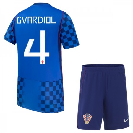 Kroatien Gvardiol 4 Matchtröjor Barn Borta Fotbollströja VM 2026