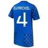 Kroatien Gvardiol 4 Matchtröjor Barn Borta Fotbollströja VM 2026