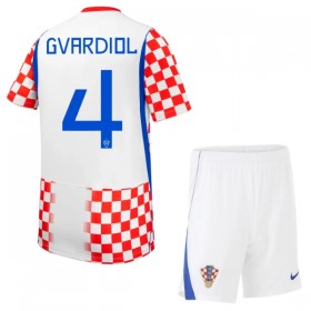 Kroatien Gvardiol 4 Matchtröjor Barn Hemma Fotbollströja VM 2026