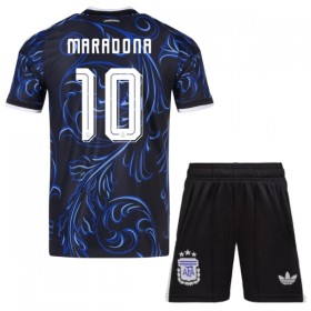 Argentina Maradona 10 Matchtröjor Barn Borta Fotbollströja VM 2026